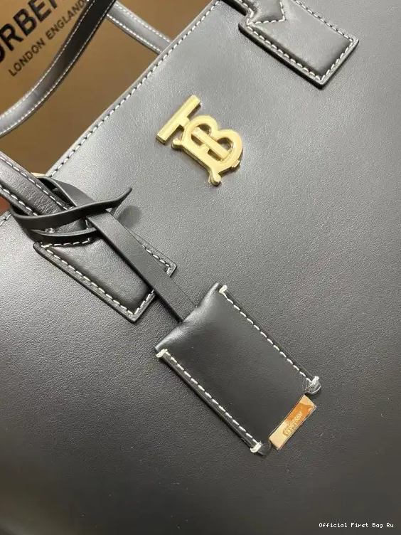 Official First Bag Ru Check bag-34*14*28CM Medium BURBERRY Tote 0526